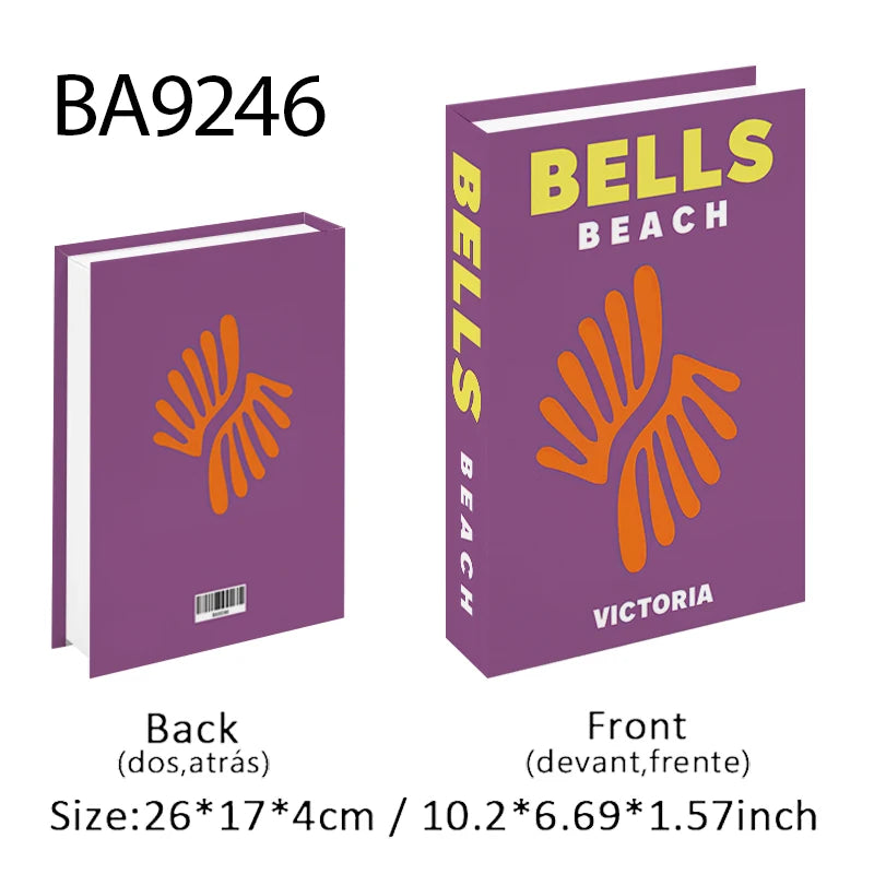New Travel Decorative Books Book Decoration Luxury Fake Books Decor Table Storage Box Shelf Ornaments Interior Desk Aesthetic