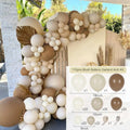 Kit Arche Guirlande de Ballons Blanc Sable Décoration de Fête Joyeux Anniversaire pour Enfants, Baby Shower, Mariage, Ballons en Latex
