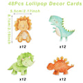 Tarjeta sujetachupetes de dinosaurio, decoración de fiesta de primer cumpleaños de dinosaurio, regalos de fiesta de cumpleaños para niños, fiesta temática de la jungla, tarjeta de caramelos rugido para baby shower