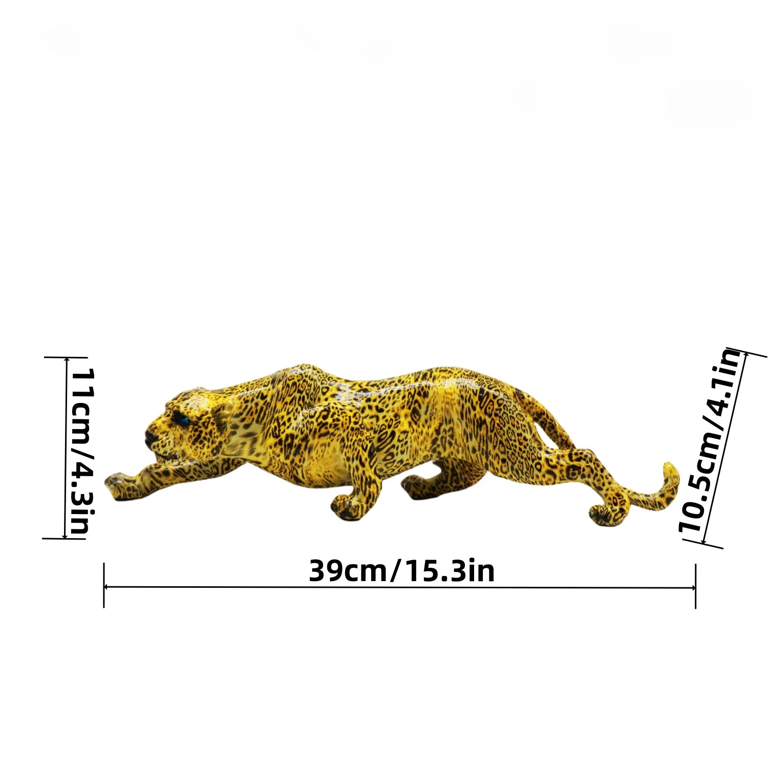 Décoration Intérieure Statue Guépard Sculpture Léopard en Résine Panthère Assise Figurine Ornement de Bureau Décoration Maison et Bureau