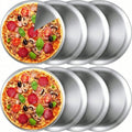 8pcs Assiette Ronde Épaisse en Acier Inoxydable Doré de Corée 17CM Assiette de Barbecue Plateaux de Service en Acier Assiettes