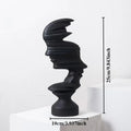25cm Decoración de Hogar Estilo Moderno Escultura Abstracta de Rostro Humano Estatua Adorno Interior Habitación Sala Oficina Decoración Artesanía Regalo