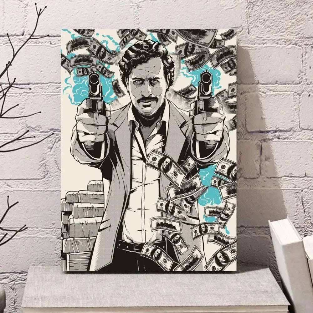 Classic Vintage , Wall Art, Drug Lords TV Series Pablo Escobar, Canvas Printed Poster, Home Living Room Bedroom Decoration