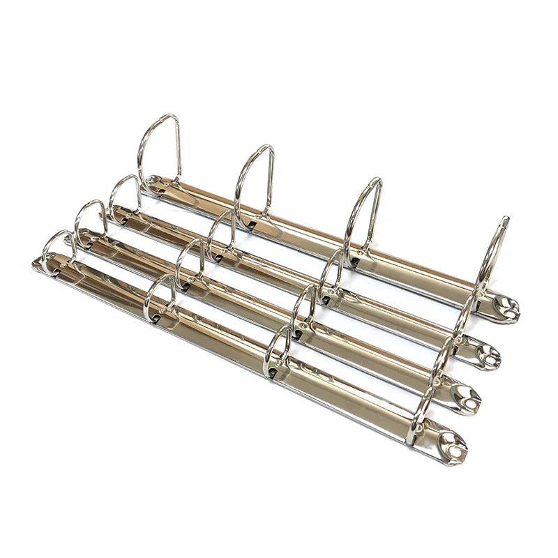 Clips de anillas de metal A4 en forma de D con 4 hebillas desmontables para encuadernación de hojas sueltas para libros de datos, álbumes, diarios, cuadernos, papelería