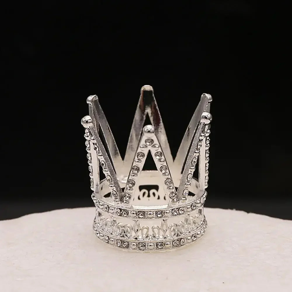 Nouveau Topper de Gâteau en Strass Couronne Chapeau Décoration Accessoires de Cheveux pour Enfants Princesse Fête de Mariage Anniversaire Fournitures