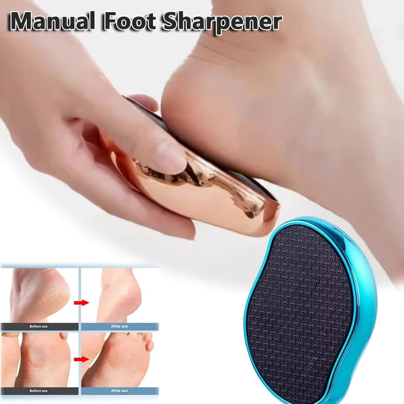 Pulidor de pies para eliminar la piel muerta, tabla para frotar los pies, limador de durezas, depurador de pies de nanovítreo, herramienta reparadora para raspar el talón.