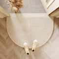 VIKAMA Tapis de porte d'entrée moderne simple, semi-circulaire, antidérapant, résistant à la saleté, paillasson d'entrée, tapis de cuisine, décoration de maison