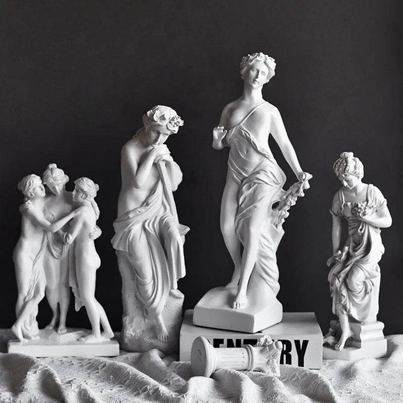 Grèce antique Vénus Déesse Émergente Sculpture en Résine Faite à la Main Statue Classique Féminine Ornement Aphrodite Décor Collectionneur d'Art