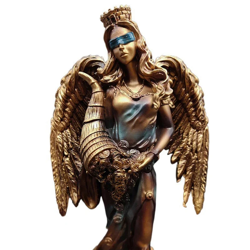Nueva Diosa Griega de la Riqueza Estatua Artesanal de Resina Regalo Caja Oficina Escritorio Decoración Ornamento Accesorios de Decoración del Hogar