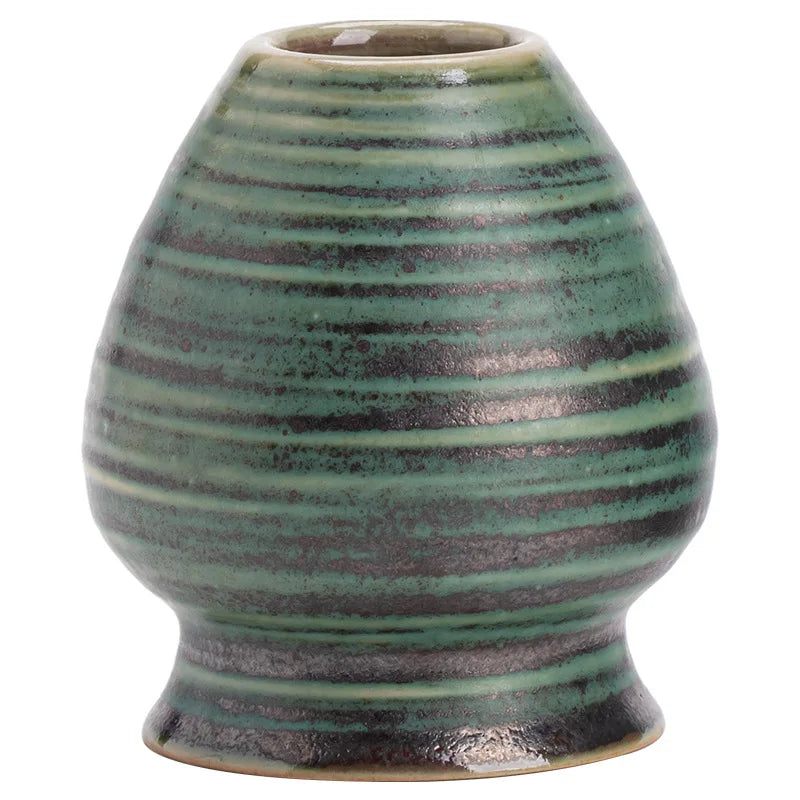 Soporte de bambú para batidor de té Matcha Chasen, espiral de cambio de horno japonés, molinillo, accesorios para el té, juego de té