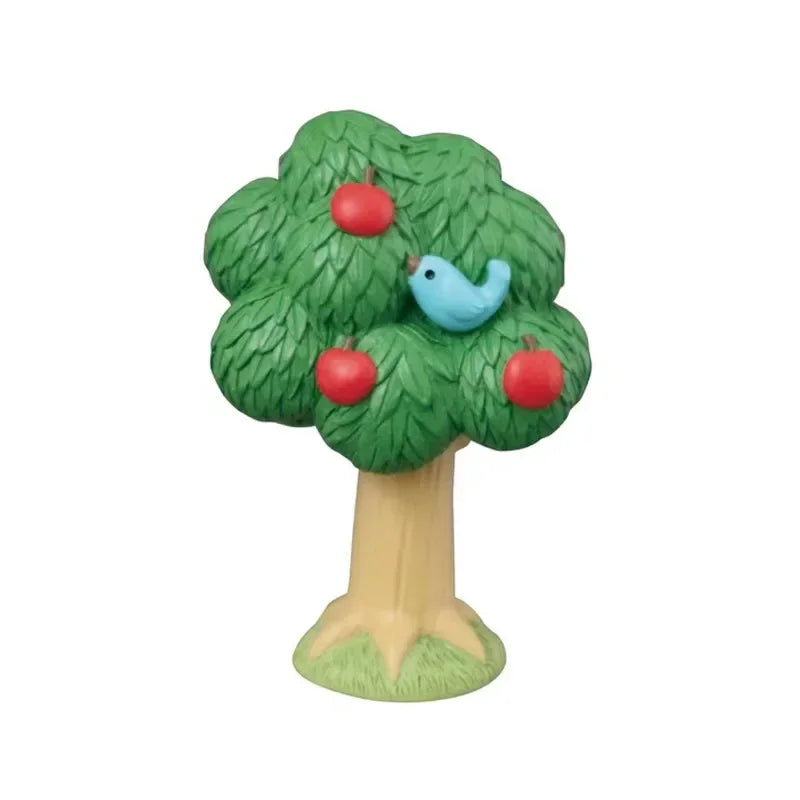 Escena de flores de primavera para decoración del hogar, serie de escenas de granja, juego de decoración para estanterías, adornos de muñecas de juguete para niños.