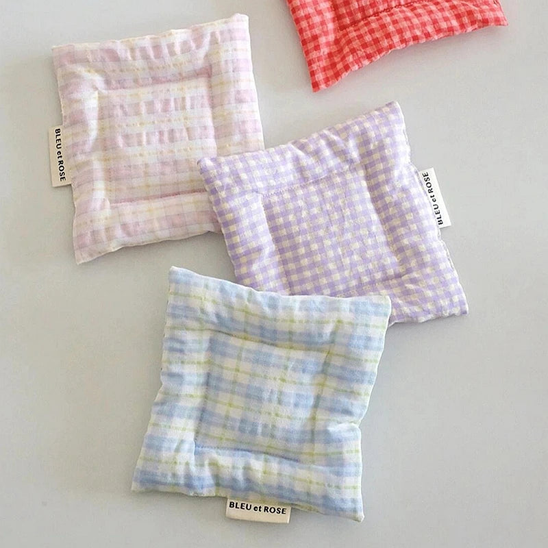 Posavasos de Algodón Coreano, Almacenamiento de Llaves, Alfombrilla para Joyas, Tela Gruesa de Doble Cara, Accesorios Portátiles con Cordón Dulce, Café
