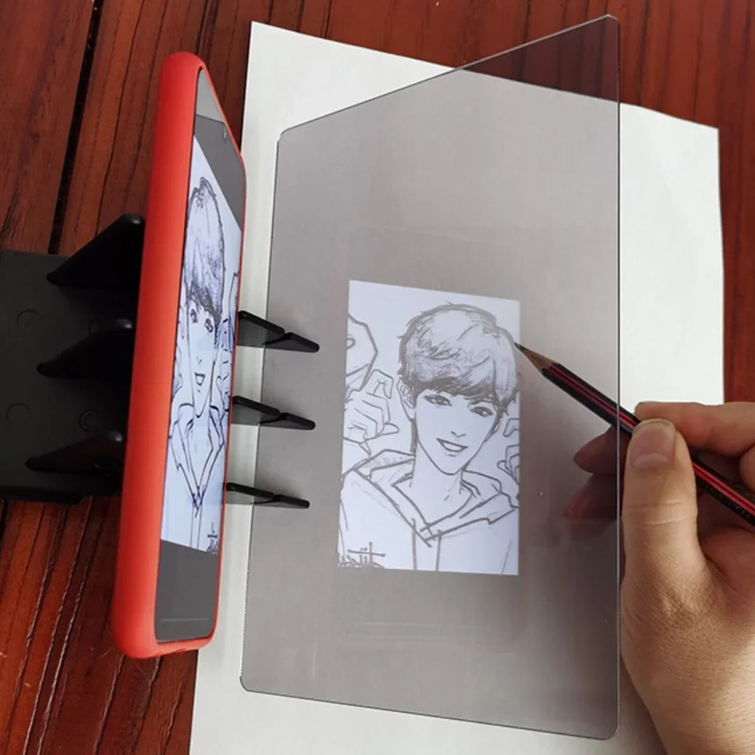 Tablette de dessin optique transparente, Planche à calquer optique portable pour dessiner des images, Projecteur de dessin à calquer, Planche à peindre optique