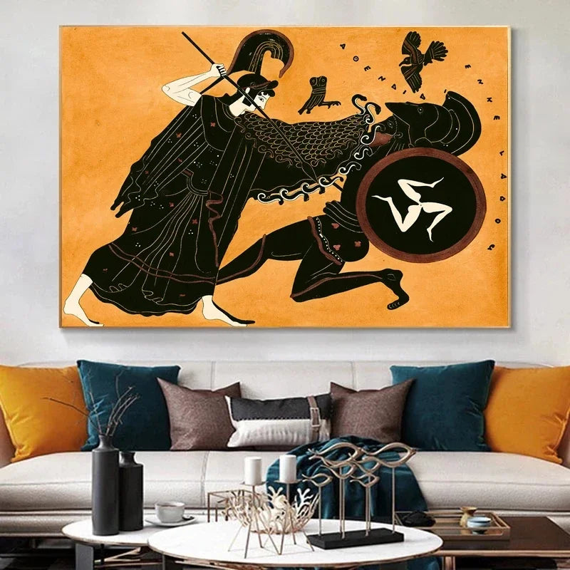 Classic Vintage Wall Art Like Ancient Greek Mythology, Ancient Life, HD Canvas Print Poster. Home Living Room Bedroom Decoration