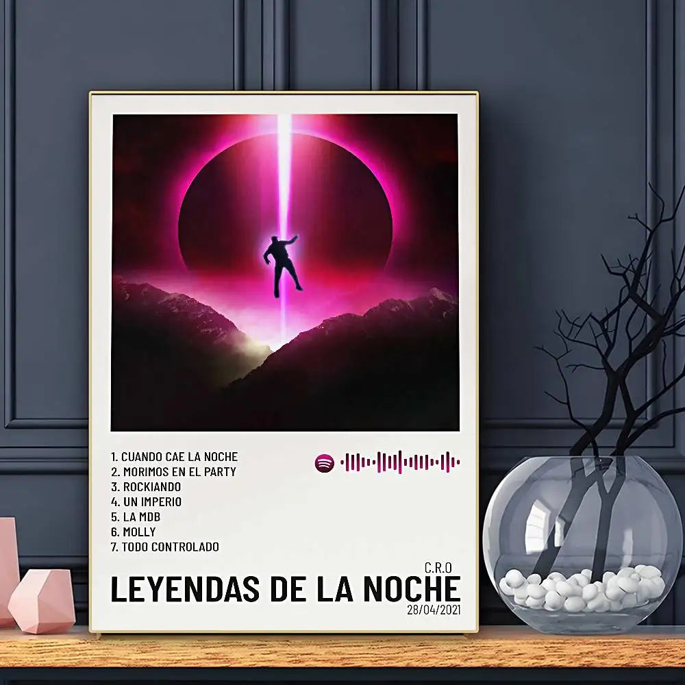 Póster HD C.R.O de Cantante, Arte Adhesivo de Pared Impermeable para Decoración de Hogar, Sala de Estar o Bar