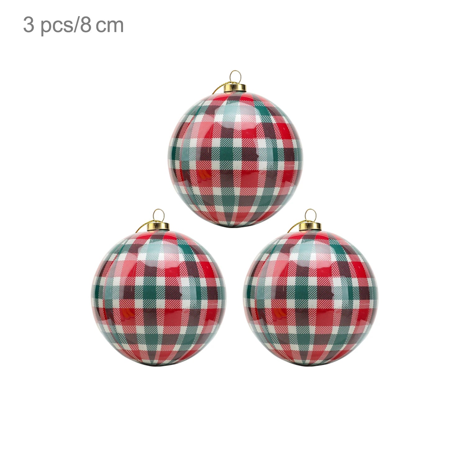 3pcs 8cm Christmas Balls Original Gifts Christmas Decoration 2024 Christmas Tree Decorations Gift Decoration Pendants Baubles