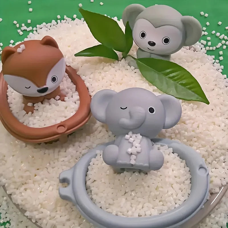 Ensemble de jouets de bain flottants empilables en forme d'animaux | Jeu sensoriel éducatif pour tout-petits avec ventouses pour le bain, la piscine et la plage