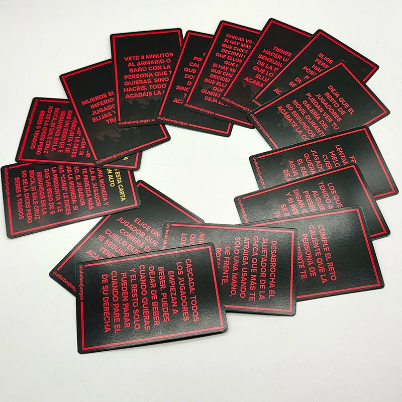 Juego de cartas para beber de mesa de papel de nuevo lanzamiento, juego de cartas para borrachos para adultos en español para fiestas