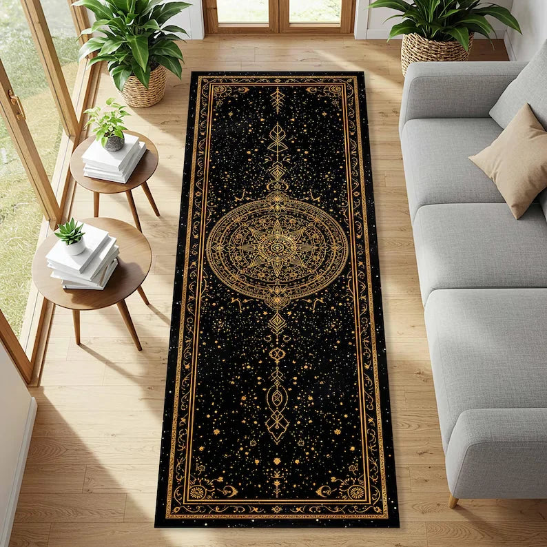 Alfombra Corredora Sci-Fi Decoración Hogar para Fans de Películas Alfombra Divertida para Pasillo Regalo Friki Arte de Suelo Inspirado Decoración del Hogar