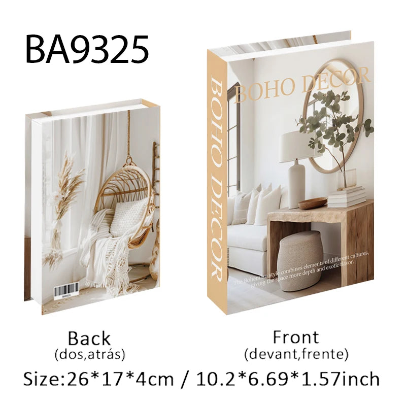 Gothic Interior Decoration Decorative Books Open Luxury Fake Book Storage Box Home Decor Boho Monet Coffee Table Shelf Ornaments
