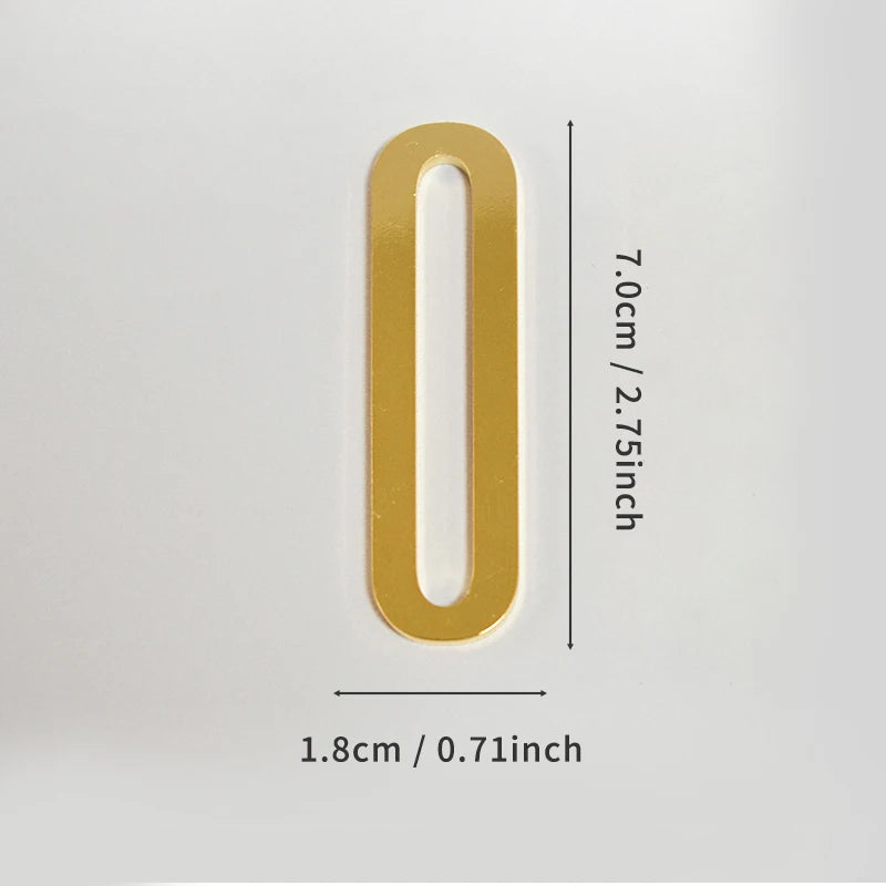 Golden Self Adhesive House Number Metal English Alphabet Letters for Apartment Room Door Plate Table Mailbox Number Stickers 7cm