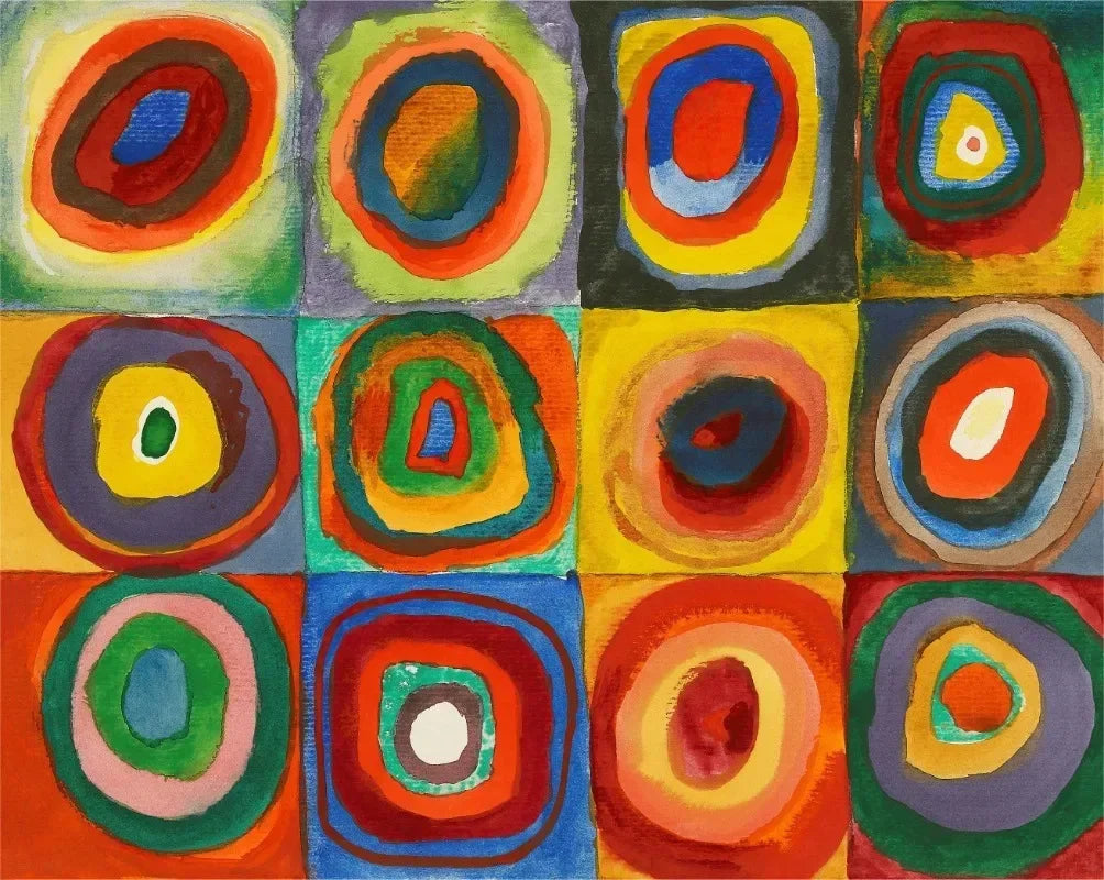 Wassily Kandinsky Descomposición Geométrica Equilibrio Póster Retro Pinturas sobre Lienzo Cuadros de Pared Decoración para el Hogar Museo
