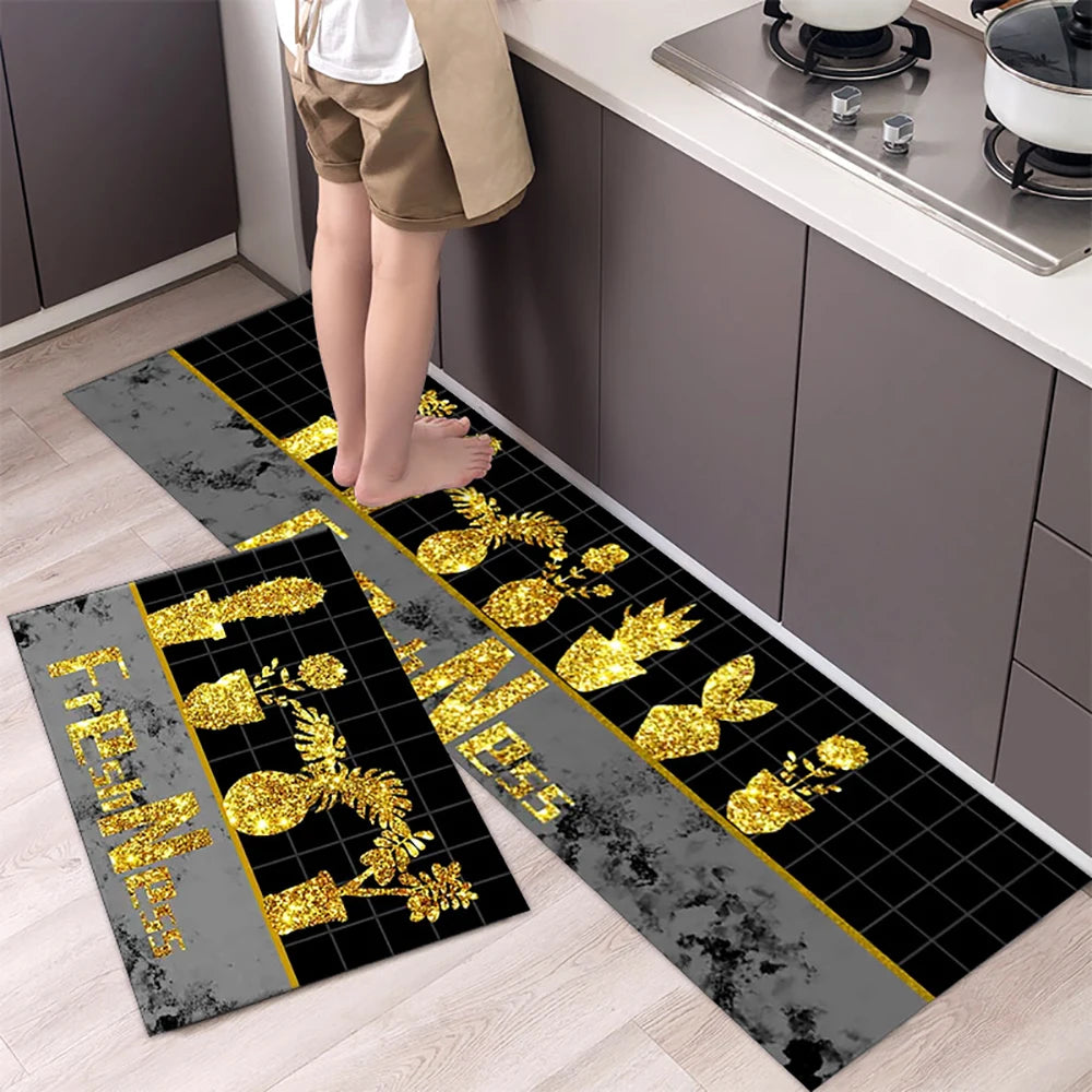 Alfombra de suelo de cocina VIKAMA, alfombra de entrada para sala de estar y dormitorio, decoración del hogar, alfombra larga pequeña para pasillo de lavadero