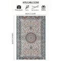 VIKAMA Alfombra de oración islámica clásica con estampado de mezquita, alfombra musulmana plegable para viajes, Janamaz ligero y lavable para regalos de Eid Ramadán