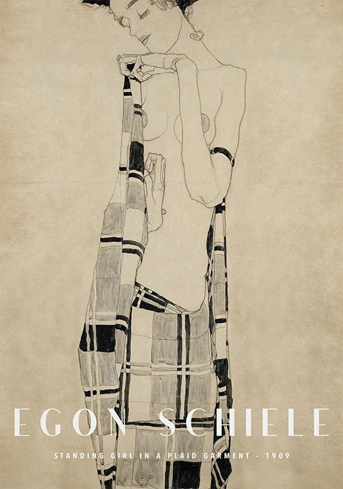 Klimt and Schiele Art Exhibition Print Gustav Klimt Vintage Garden Art Print Egon Schiele Women Famous Painting Decor Canvas Art