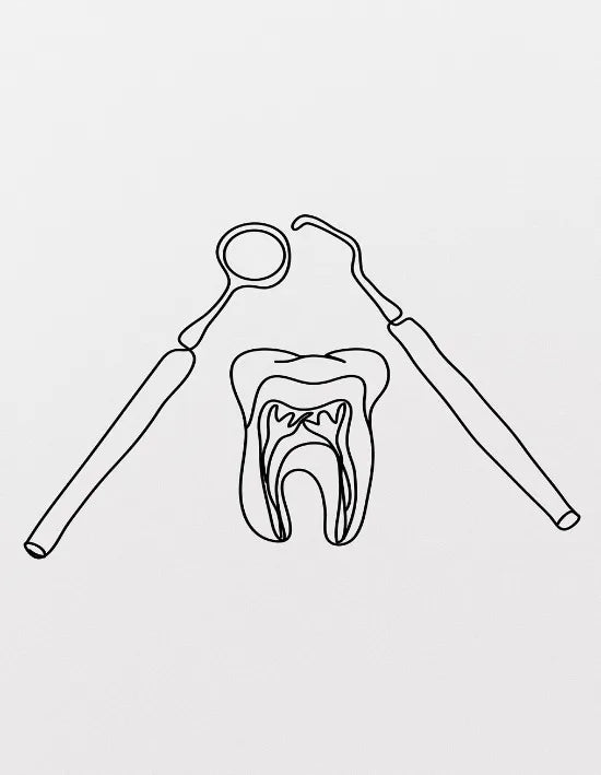 Dental Appliances for Dental Health Minimalist Teeth Dentistry Decor Canvas Painting Wall Picture Dental Hospital Wall Art Decor