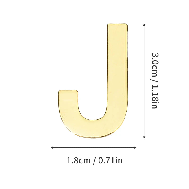 1Pcs Metal Self Adhesive House Number English Alphabet Letters for Apartment Room Door Plate Table Mailbox Number Stickers 3*2cm