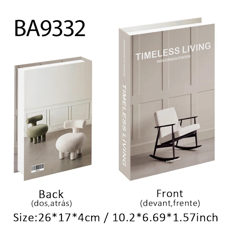 Paris New York Luxury Decorative Books Home Decor Fake Book Storage Box Shelf Ornament Coffee Table Bedroom Interior Decoration