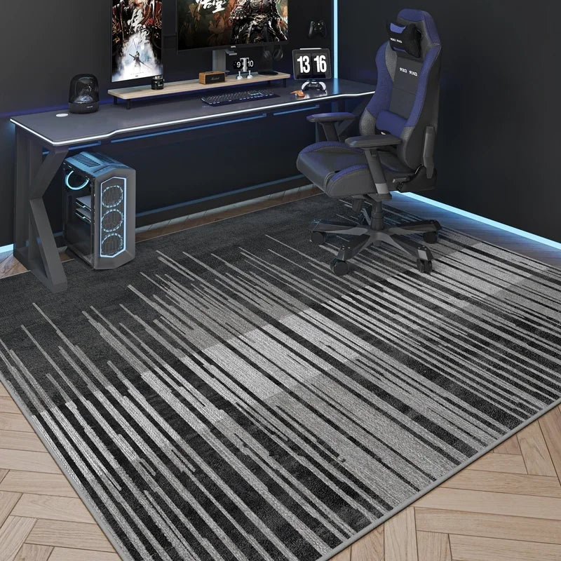 Alfombra para sala de juegos VIKAMA - Tapete para sala de estar de estilo simple - Alfombra duradera y lavable para sofá y mesa de café - Decoración del hogar