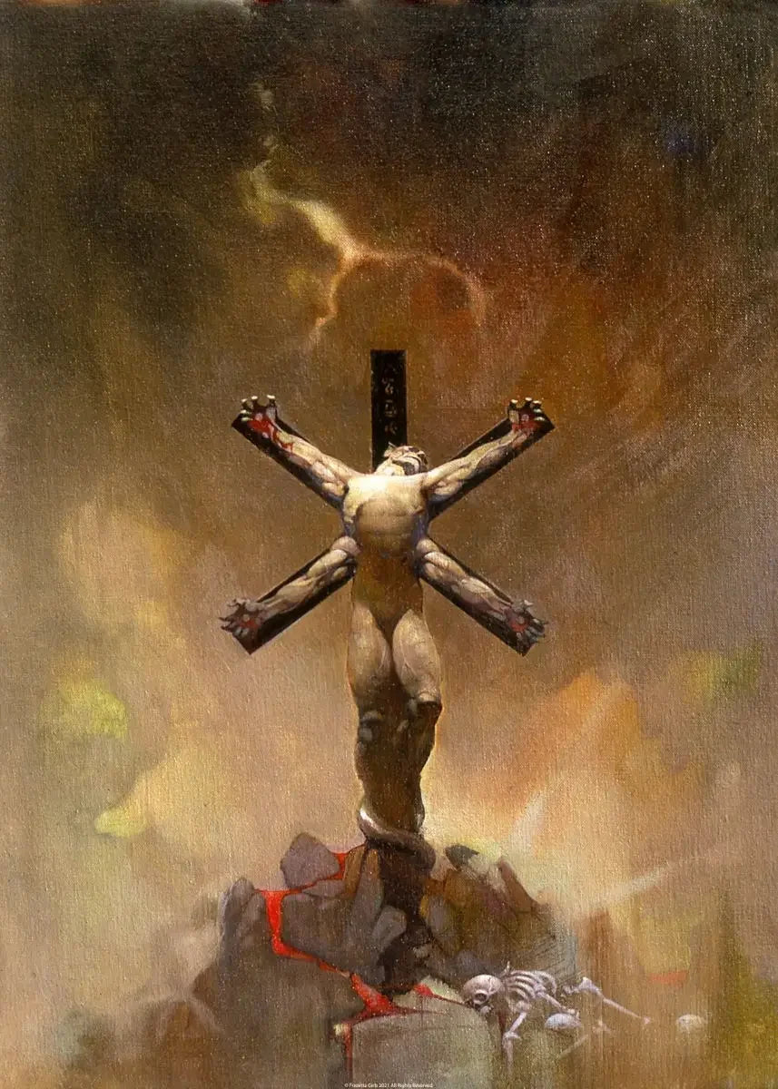 Classic Vintage Wall Art, Frank Frazetta Wall Art, HD Canvas Printed Poster, Home Living Room Bedroom Decor Wall Painting