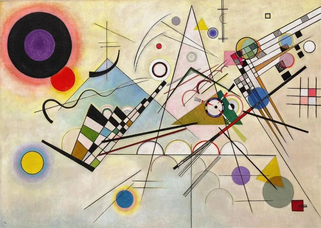 Wassily Kandinsky Descomposición Geométrica Equilibrio Póster Retro Pinturas sobre Lienzo Cuadros de Pared Decoración para el Hogar Museo