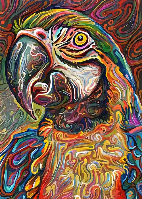 Póster de pintura al óleo de animales abstractos de vapor, pintura al óleo abstracta vintage, decoración artística de animales, impresiones en lienzo estéticas para el hogar y la habitación
