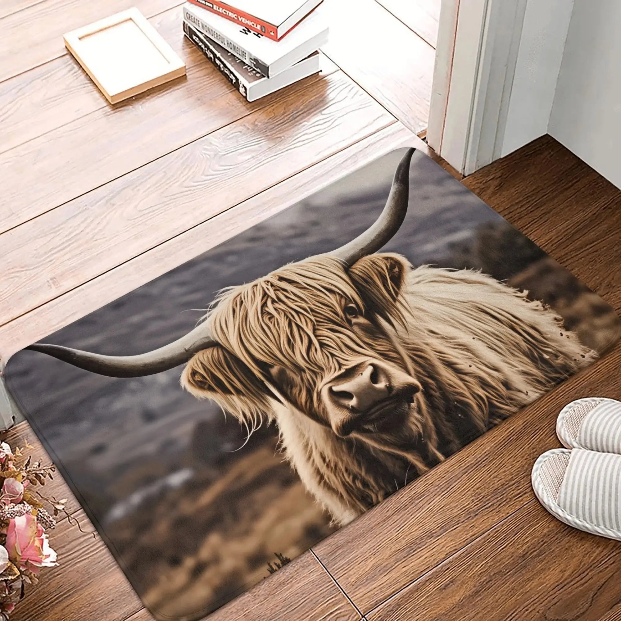 Alfombrilla de puerta plana impresa en 3D con araña, suave, cómoda y fácil de limpiar, para sala de estar, dormitorio, alfombrilla de bienvenida