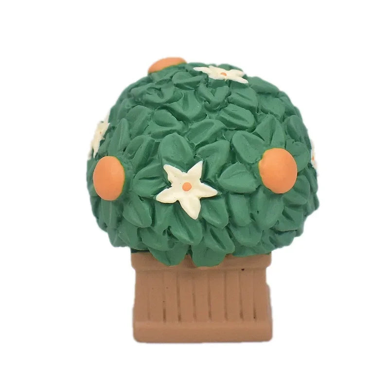 Lindo adorno de gato admirando flores, escena ZAKKA, flor de cerezo, juguete INS de moda, adorno artesanal de resina DIY