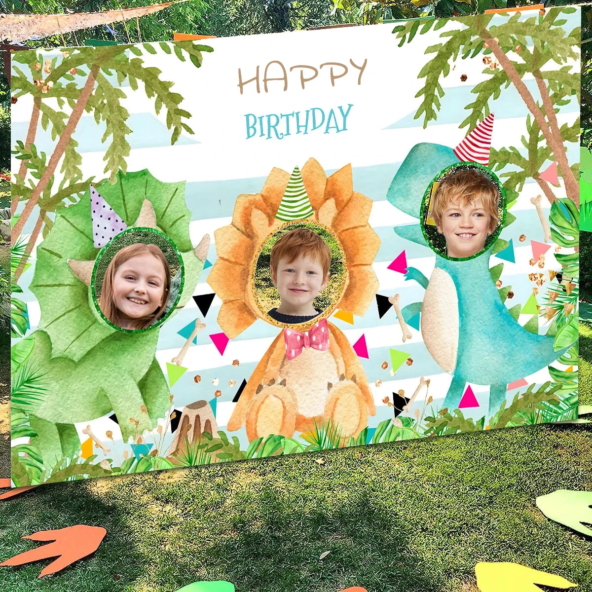 Fondo de poliéster de dinosaurio para cumpleaños, decoración de fiesta de sirena, suministros para fiesta de cumpleaños infantil, baby shower, fiesta temática bajo el mar