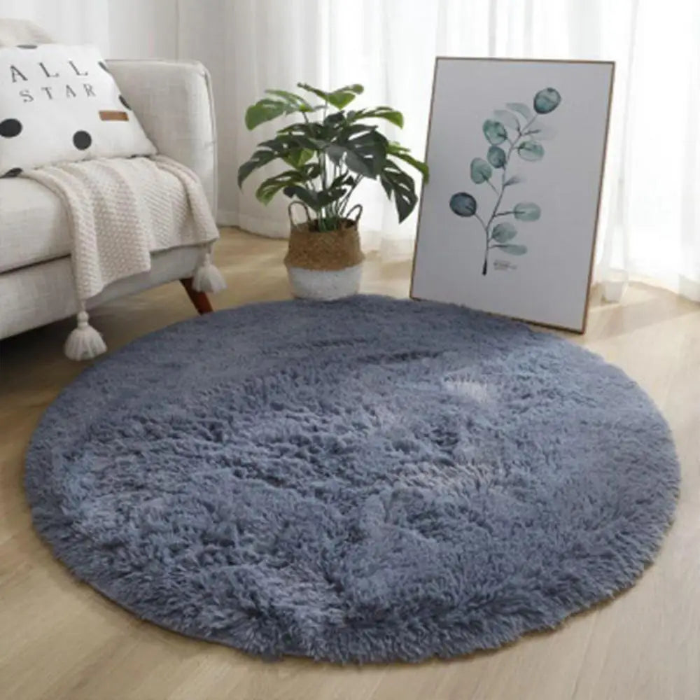 VIKAMA Alfombra redonda rosa Esponjosa Suave para Suelos Alfombra para Habitación de Niñas Castillo de Princesas Alfombra de Peluche para Sala de Estar Decoración del Hogar