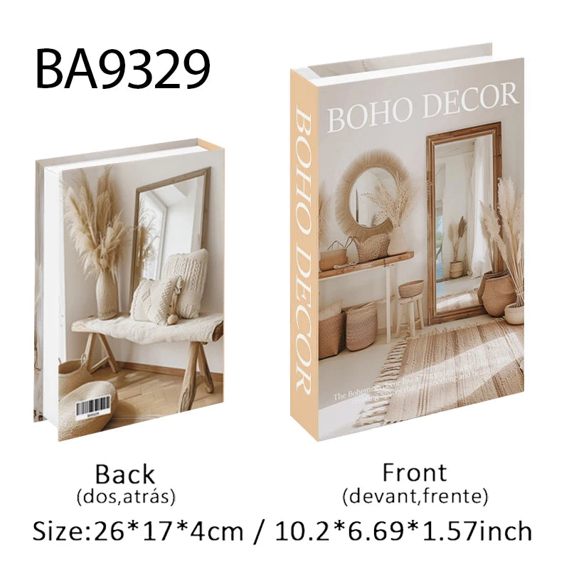Gothic Interior Decoration Decorative Books Open Luxury Fake Book Storage Box Home Decor Boho Monet Coffee Table Shelf Ornaments