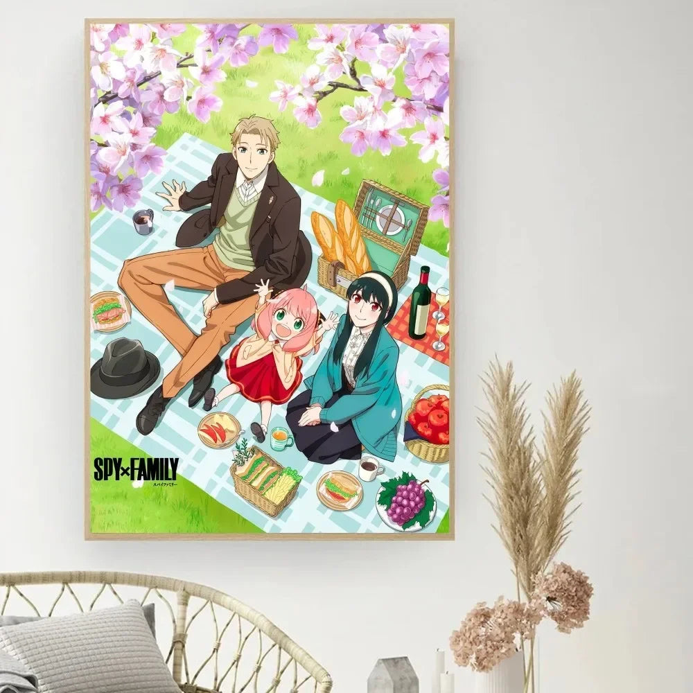 Art mural rétro classique, Anime "Spy X Family", Affiche imprimée sur toile HD, Tableau décoratif pour salon et chambre