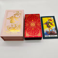Cartes de Tarot Anglais Or Rouge pour le Travail avec Guide de Prophecy Oracle Jeu de Divination Pour Dire la Bonne Aventure Classique 78 cartes 12x7cm