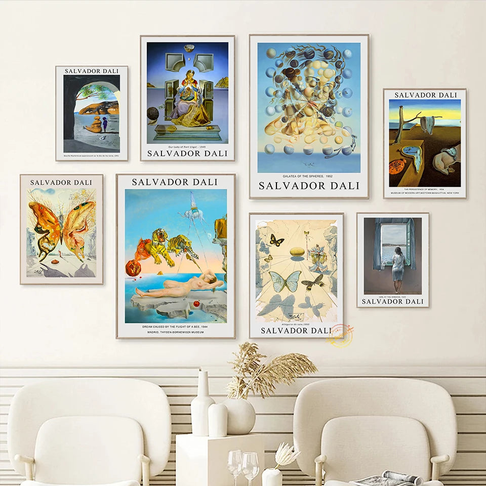 Salvador Dalí Surrealismo Póster Arte de Pared Lienzo Pintura Pósteres e Impresión Imagen para Sala de Estar Decoración del Hogar Regalo