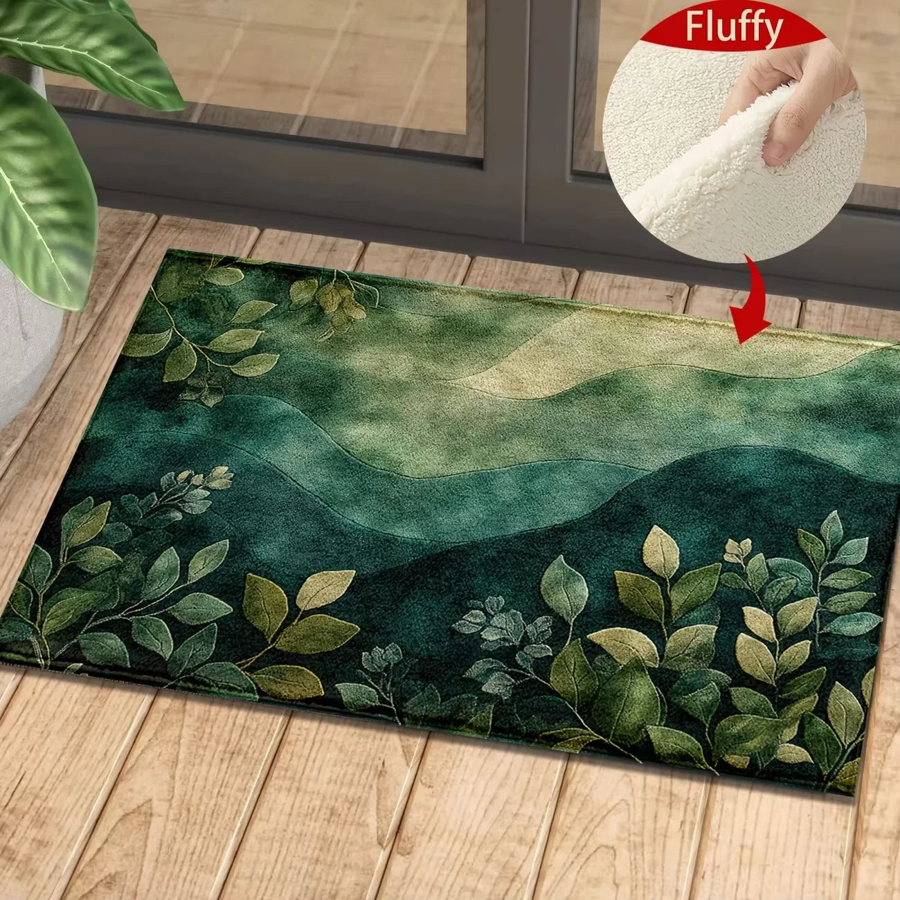 VIKAMA Alfombra de flores de colores Felpudo Alfombra impermeable para puerta Dormitorio Sofá Alfombra de suelo Alfombras suaves de noche Decoración del hogar