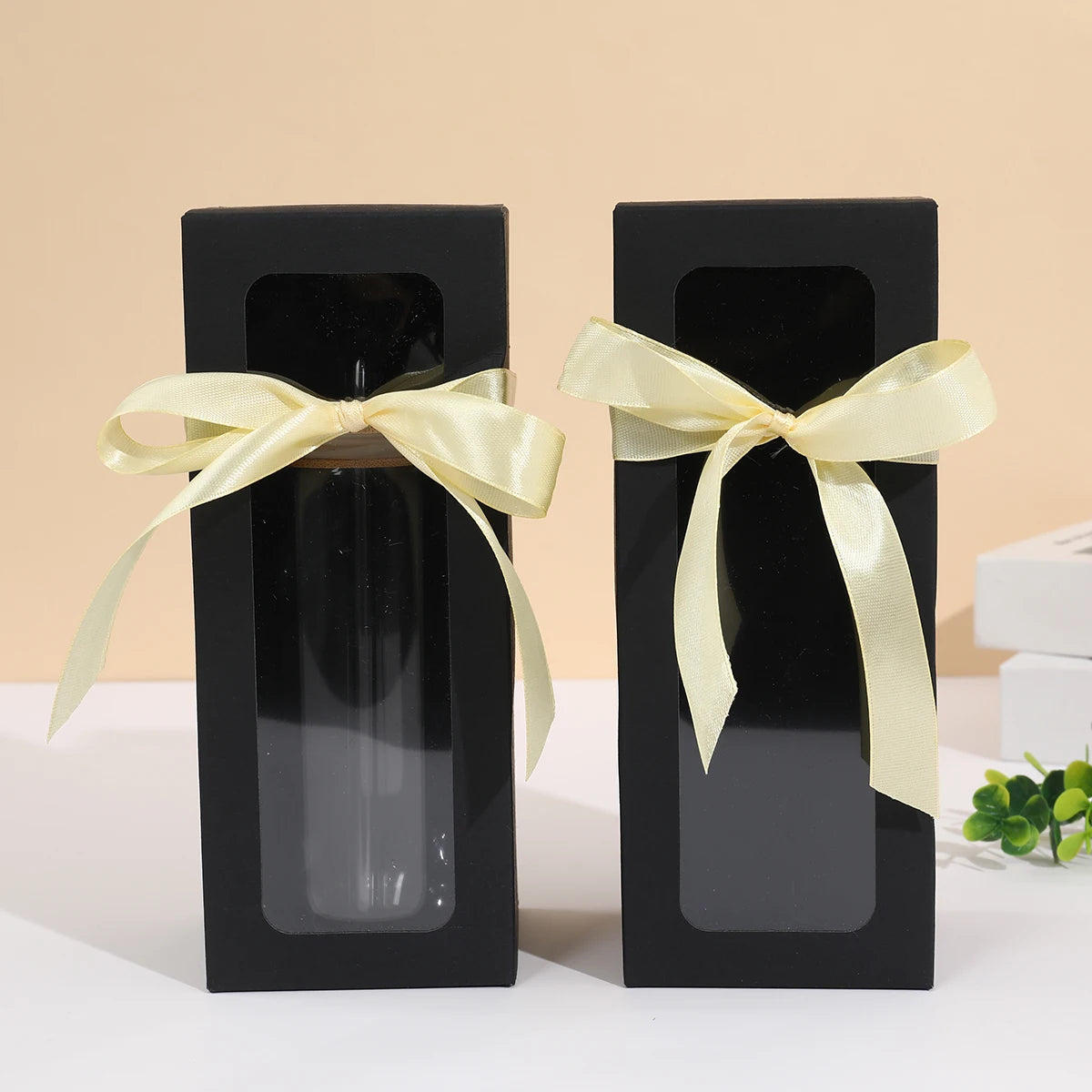 10 boîtes cadeaux en verre blanc noir, laser argenté, boîtes d'affichage en verre, boîtes cadeaux transparentes, bocaux pour tasses d'eau, verre de sublimation