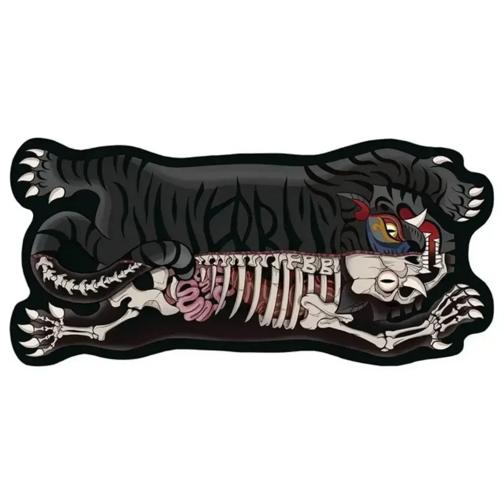 Alfombra con forma de tigre VIKAMA - Antideslizante, fácil de limpiar, decoración del hogar, felpudo de cocina y baño, felpudo de entrada