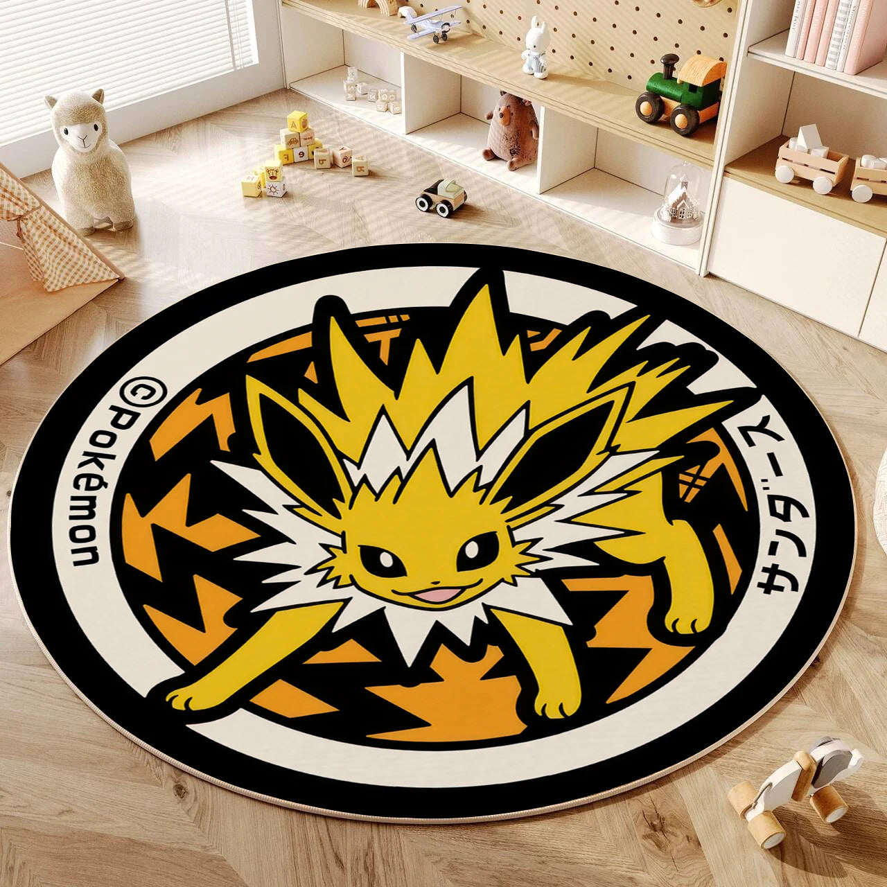 Alfombra redonda de dibujos animados VIKAMA, alfombrilla de piso para silla de computadora gamer, alfombra para habitación de chica, alfombra de dormitorio, resistente a las manchas, decoración del hogar
