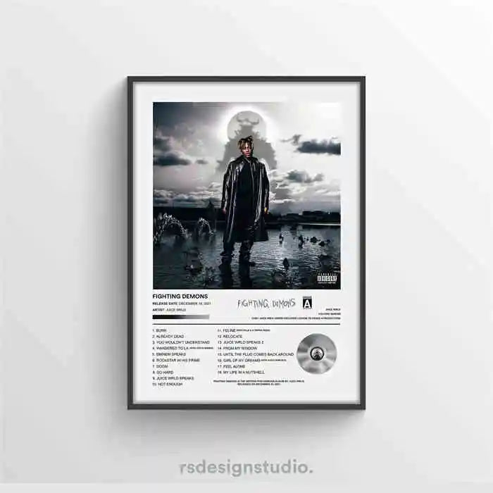 WRLD Juice Poster Pop Hip Hop Rap Singer Music Album Asthma Bar Cover Photo HD Art Canvas