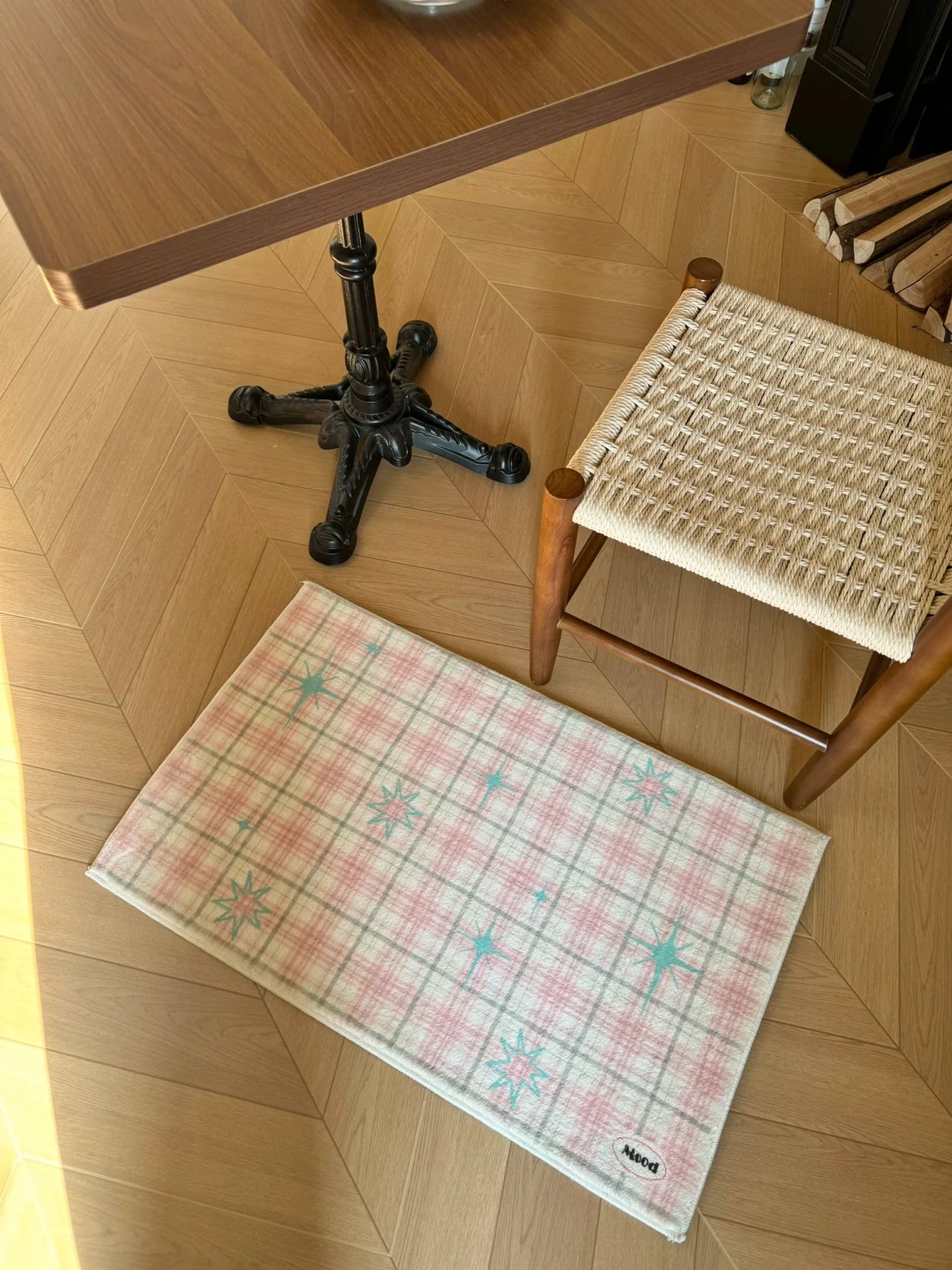 VIKAMA Tapis Étoile Vent Agréable Insulé Frais Tapis de Porte d'Entrée Paillasson Chambre d'Adolescent Couverture de Chevet Décoration Intérieure